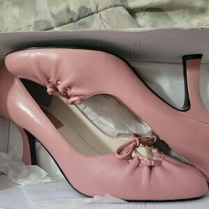 Bisou Bisou Pink Heels with Elegant Crystal Embellishment